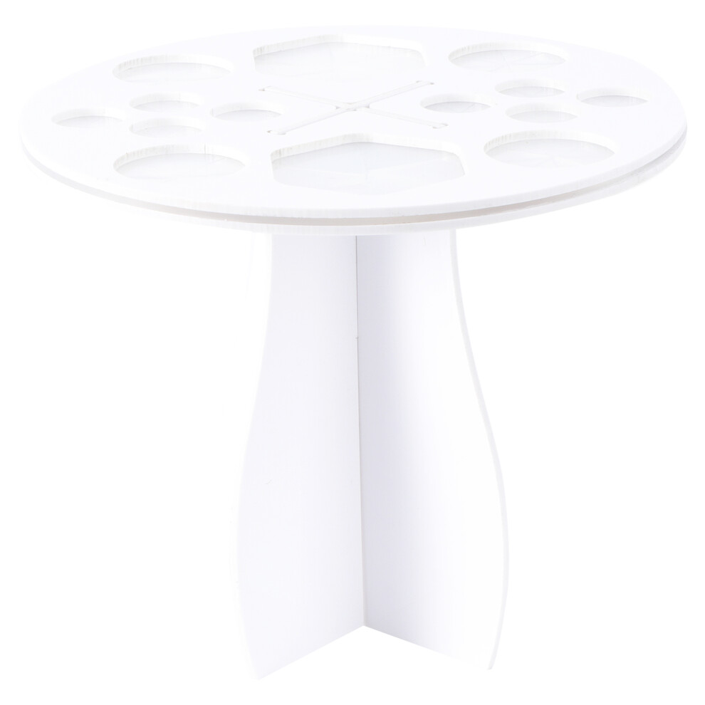 Inoomp White 2 Pcs Makeup Brush Drying Rack 14 Holes Holder Stand (White)