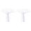 2 Pcs Makeup Brush Drying Rack 14 Holes Holder Stand (White) 2