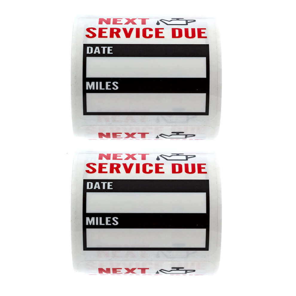 4 Rolls Car Oil Change Reminder Sticker Maintenance Label 031409020139