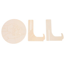3Sets Holz Erinnerungstafel Beige Babyarmbandhalter