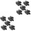 10 Pcs Ip68 Waterproof 3-Way Electrical Cable Connector Black 4