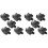 10 Pcs Ip68 Waterproof 3-Way Electrical Cable Connector Black 3