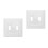 2Sets Home Use White Pc Double Toggle Light Switch Plate Wall Cover 10