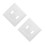 2Sets Home Use White Pc Double Toggle Light Switch Plate Wall Cover 6
