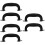 6Pcs Black Leather Suitcase Handle Replacement for Luggage and Toolbox 9