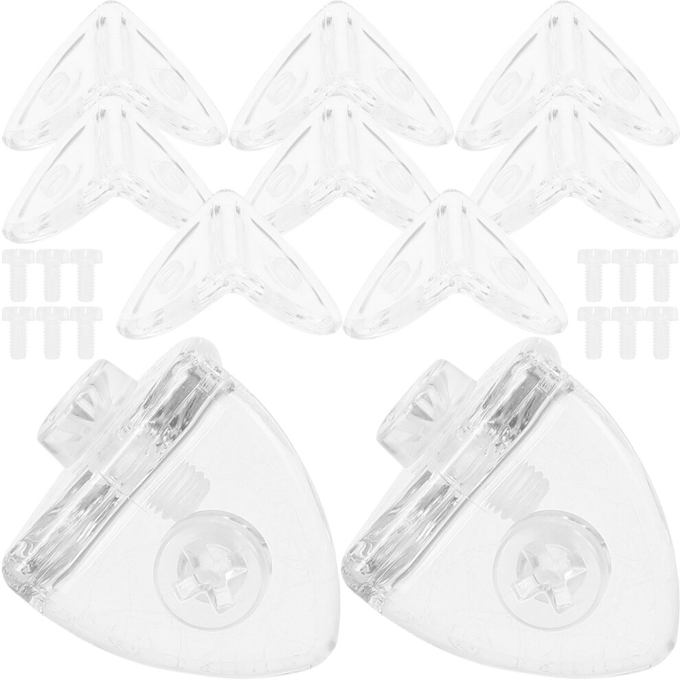 40 Pcs 90 Degree Glass Shelf Bracket Corner Brace 031409019614