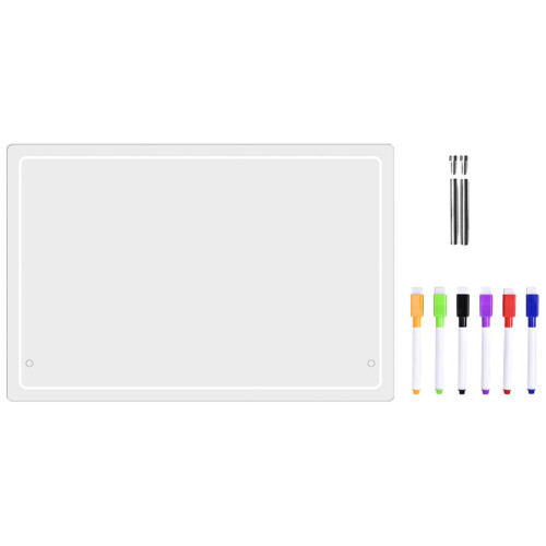4Sets Portable Acrylic Desktop Whiteboard Memo Board for