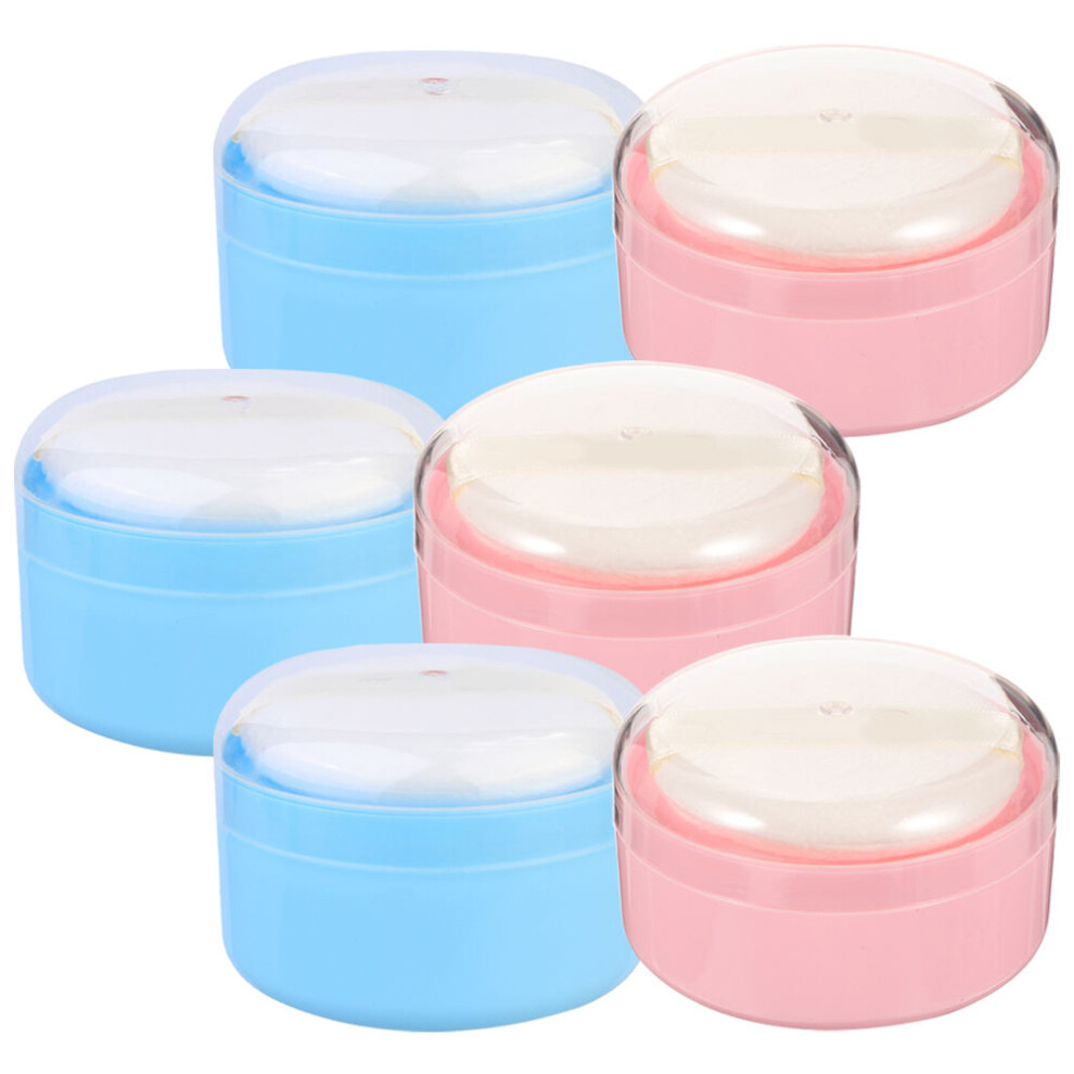 Solustre 12 Pcs Baby Body Powder Box With Powder Puff Portable Container