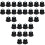 30 Pcs Stool Fixed Pad Office Chair Wheel Stopper 4