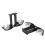 2 Pairs Curtain Rod Bracket Double Strut Frame Black 11