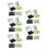 5 Sets Portable Oil Absorbing Sheets With Mirror And Puff 10