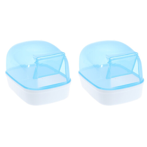 2Pcs Plastic Hamster Bathtub For Small Animals Mice Sauna Basin 1