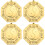 4Pcs Copper Eight Diagrams Mirror Blessing Decoration 5