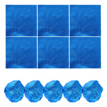 300St Duurzame Blauwe Chocolade- En Snoepwikkels Van Aluminiumfolie