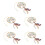 5Pcs Stone Tree Hanging Ornament For Car Rear View Mirror 8