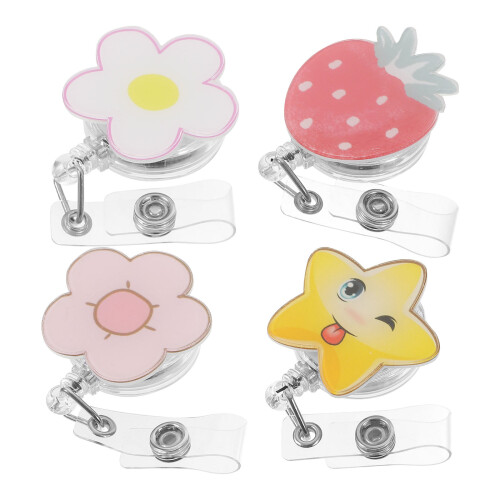 12 Pcs Portable Badge Holders With Wear-Resistant Clips 1