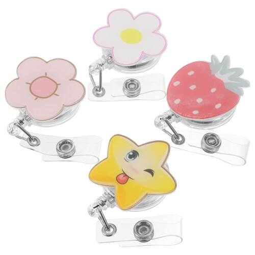 12 Pcs Portable Badge Holders With Wear-Resistant Clips 2
