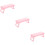 3Pièces Accessoire Repose-Bras Rose Plastique 11
