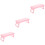 3Pièces Accessoire Repose-Bras Rose Plastique 7