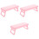 3Pièces Accessoire Repose-Bras Rose Plastique 5