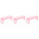 3Pièces Accessoire Repose-Bras Rose Plastique 6