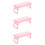 3Pièces Accessoire Repose-Bras Rose Plastique 10