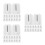 90 Pcs White Plastic C Shape Shower Curtain Hooks Easy Install 4