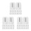 90 Pcs White Plastic C Shape Shower Curtain Hooks Easy Install 9