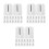 90 Pcs White Plastic C Shape Shower Curtain Hooks Easy Install 7