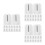 90 Pcs White Plastic C Shape Shower Curtain Hooks Easy Install 5