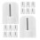 90 Pcs White Plastic C Shape Shower Curtain Hooks Easy Install 2