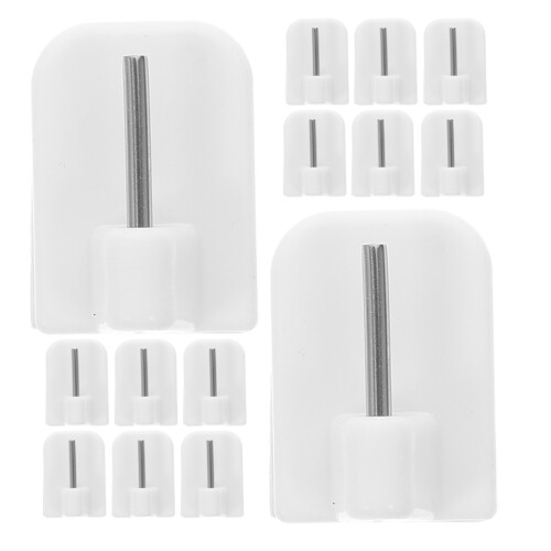 90 Pcs White Plastic C Shape Shower Curtain Hooks Easy Install 1