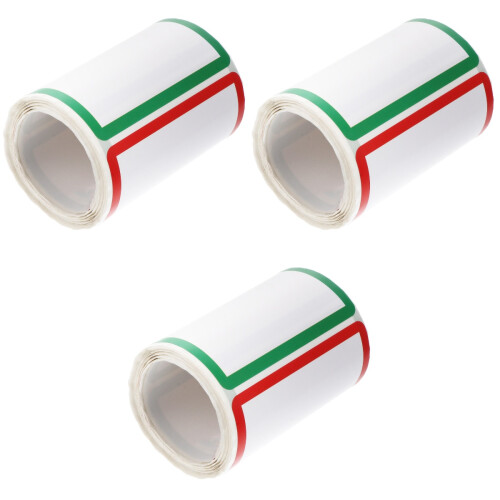 3 Rolls Blank Name Tag Stickers Writing Labels Colorful 2
