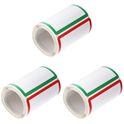 3 Rolls Blank Name Tag Stickers Writing Labels Colorful 1