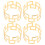 8 Pcs Napkin Ring Party Clasp Serviette Decoration 2