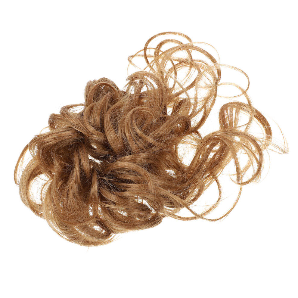 Solustre Unisex 2Pcs Hair Bun Scrunchy Ponytail Hairpiece Curly