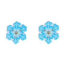 150 Pcs Christmas Glitter Brooches Led Glowing Snowflake Enamel Badges
