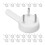 100 Pcs Non Mark Hook Plastic Hardwall Hanger For Picture Frames White 2