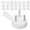 100 Pcs Non Mark Hook Plastic Hardwall Hanger For Picture Frames White 3