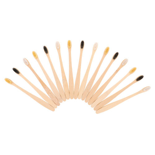 75 Pcs Bamboo Toothbrush Set Soft Bristles Comfortable Grip Portable 1