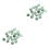 40 Pcs 0.8 Cm Sticker Round Glass Patch Light Green 3
