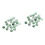 40 Pcs 0.8 Cm Sticker Round Glass Patch Light Green 4