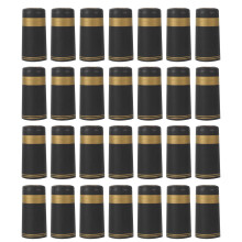 600 Pcs Heat Shrink Capsules For Red Black With Gold Edge