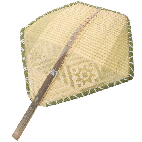 5Pcs Bamboo Woven Fan Portable Summer Fan