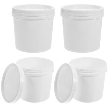 8 Pcs 1-Liter Portable Paint Bucket With Lid