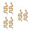 6 Pcs Glitter Rhinestone Snake Patch Applique For Clothing 8