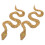 6 Pcs Glitter Rhinestone Snake Patch Applique For Clothing 3