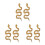 6 Pcs Glitter Rhinestone Snake Patch Applique For Clothing 5