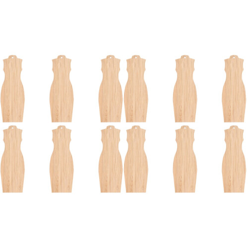12 Pcs Blank Bamboo Bookmarks For Graffiti 1