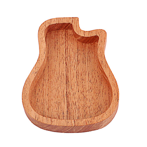 2Pcs Plectrum Holder Guitar Picks Storage Case Light Brown 2